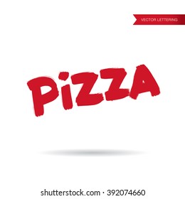 Pizza vector lettering