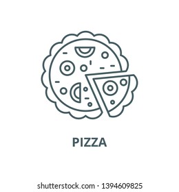 Pizza vector line icon, linear concept, outline sign, symbol
