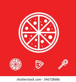 Pizza vector line icons