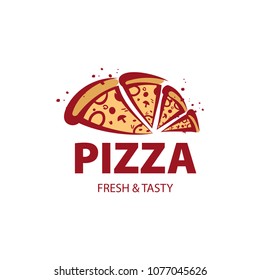 Vector Illustration Colorful Pizza Slices Pepperoni Stock Vector ...