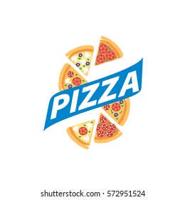 Pizza Vector Logo Stock Vector (Royalty Free) 572951731