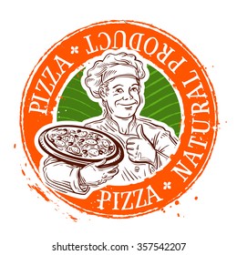 pizza vector logo design template. cooking or restaurant icon