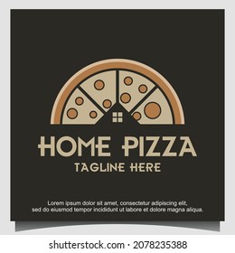 Pizza vector logo pizzeria italian cuisine restaurant template