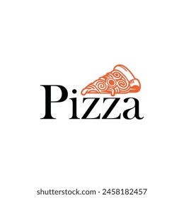 pizza vector logo. white background