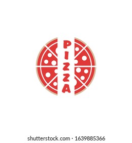 Pizza vector logos. pizzeria italian cuisine restaurant logotype template Vector