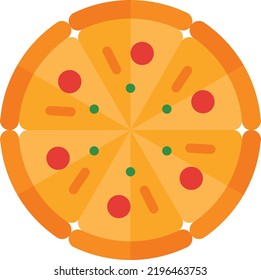 pizza vector on white background. isolated Vector icon