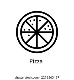 Pizza  Vector       outline Icons. Simple stock illustration stock
