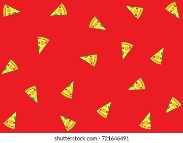 pizza vector pattern background