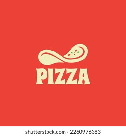 Pizza vector for restaurant icon or logo with italian style