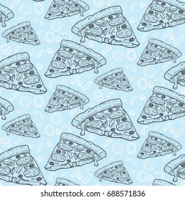 pizza vector seamless pattern, pizza texture, 