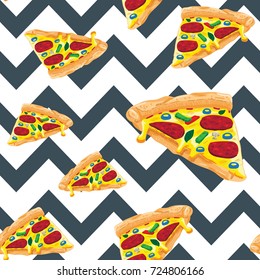 pizza vector seamless pattern, pizza texture, 