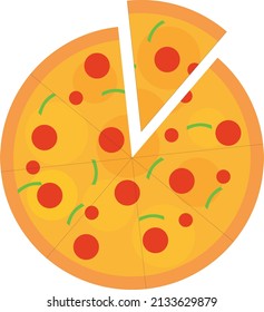 pizza vector simple design icon
