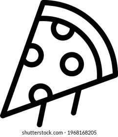 pizza vector thin line icon