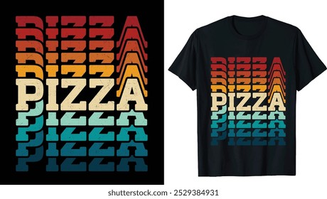 Pizza Vector T-Shirt Design – Bold and Fun Graphics Featuring Cheesy Pizza Slices, Pepperoni, and Creative Illustrations | Perfect for Pizza Lovers, Food-Themed Apparel, and Custom T-Shirt Designs