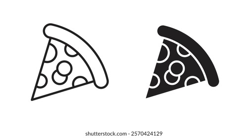 Pizza vector web icons set