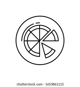 Pizza, vegan icon. Simple line, outline vector elements of vegetarian icons for ui and ux, website or mobile application