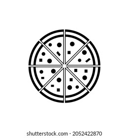 Pizza vektor modern icon This icon is perfect for describing pizzas with large portions and creating hunger