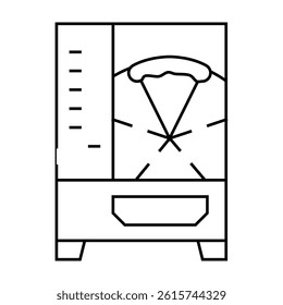 pizza vending machine line icon vector. pizza vending machine sign. isolated contour symbol black illustration