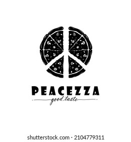Pizza Vintage Rustic Retro Vintage Pizzeria Restaurant logo design 