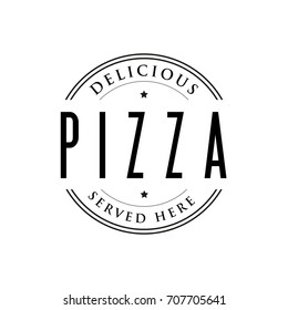 Pizza vintage stamp black