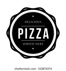 Pizza vintage stamp vector