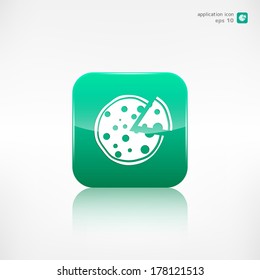 Pizza web icon. Application button.