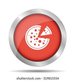 Pizza web icon. Flat design style eps 10