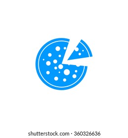 Pizza web icon. Flat design style eps 10