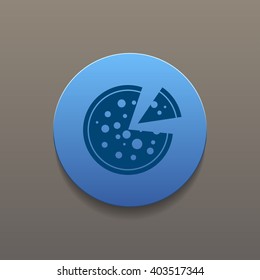 Pizza web icon. Flat design style eps 10