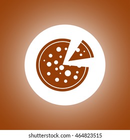 Pizza web icon. Flat design style eps 10