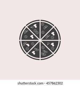 Pizza web icon. Isolated illustration
