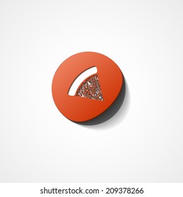 Pizza web icon on white background