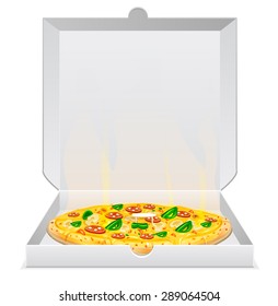 Pizza in white box (delivery icon)