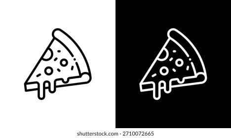 Diseño de conjunto de iconos de pizza blanca