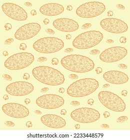 Pizza will decorate the table and satisfy hunger, pizza,  burger, hot-dog, cake, cooking, live tasty, food, contour, vector illustration 