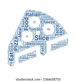 pizza word cloud. tag cloud about pizza