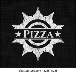 Pizza auf der Tafel
