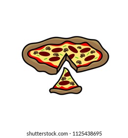 Pizza.100% vector. Ideal for logo’s, stickers, flyers, promotions, T-shirts, web design, apps and all other design requirements.
