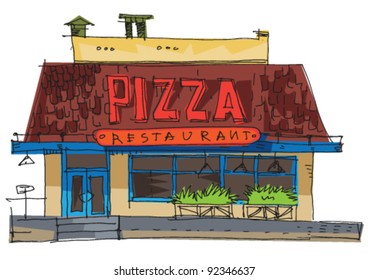 pizzeria - cartoon