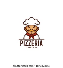 Pizzeria Italian logo design concept