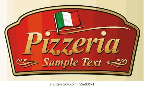 pizzeria label design