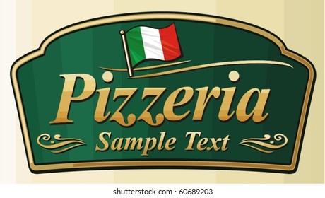 pizzeria label design