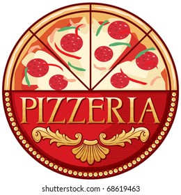 pizzeria label design