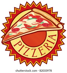 pizzeria label design
