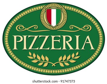 pizzeria label design