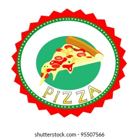 pizzeria label design vector
