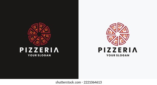 pizzeria logo design. pizza restaurant logo design