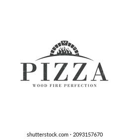 Pizzeria Logo Oven Shovel Wood Fired Stock Vector (Royalty Free) 2093157670