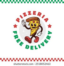 Pizzeria logotipo vetor design moderno