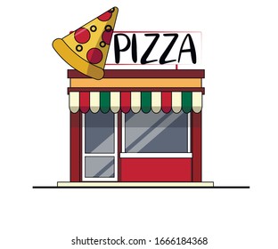 Pizzeria Restaurant Italian Pizza Vector Stock Vector (royalty Free 